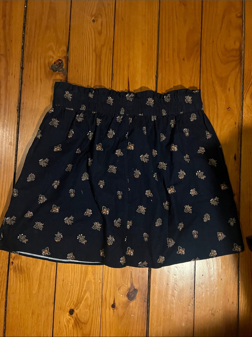 Madewell Navy Paperbag Button Front Skirt Size XL NWT - Picture 4 of 7